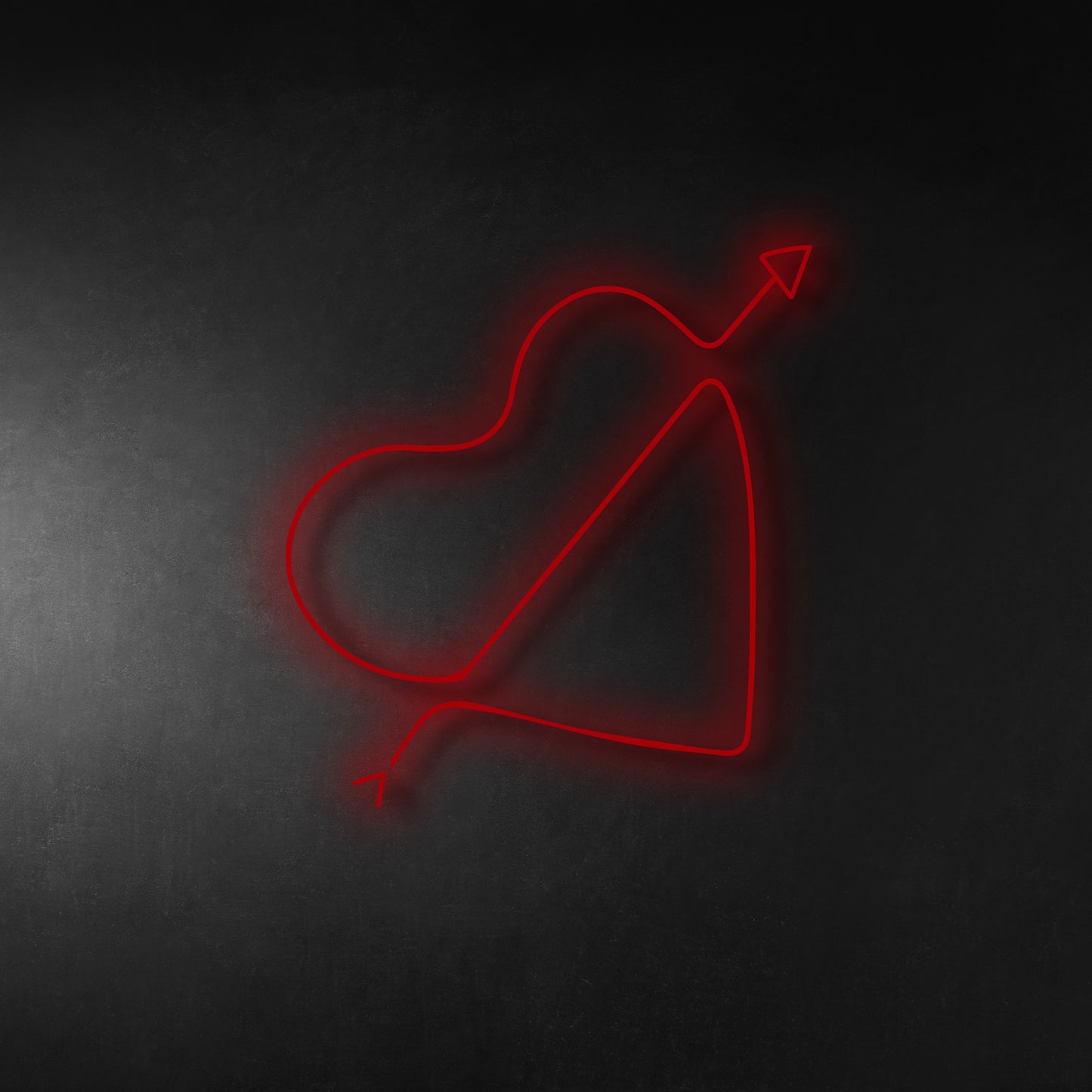 Heart & Arrow Neon Sign 30cm | LED Decoration