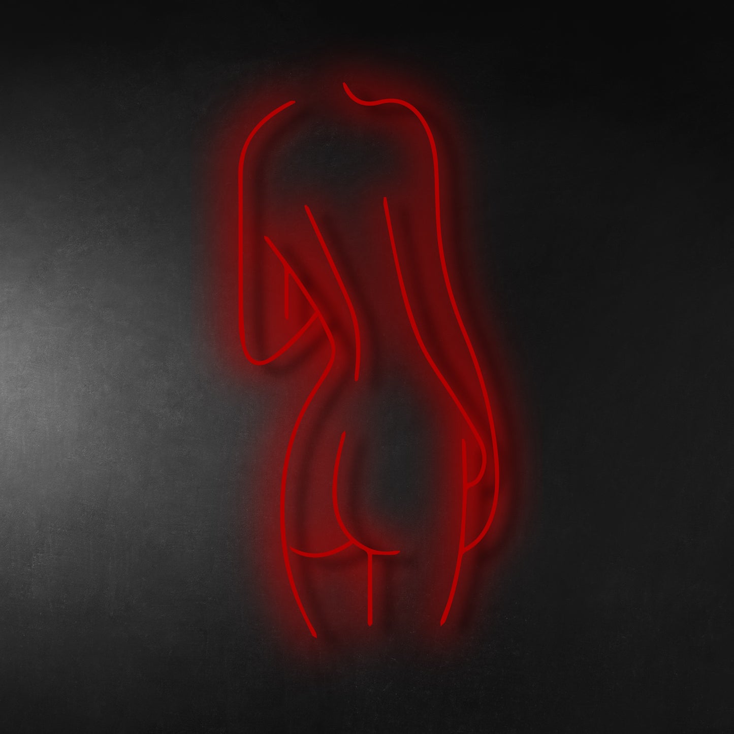 Lady Back Neon Sign 30cm | Handmade LED Wall Decor