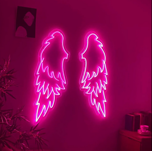 Large Angel Wings Neon Sign