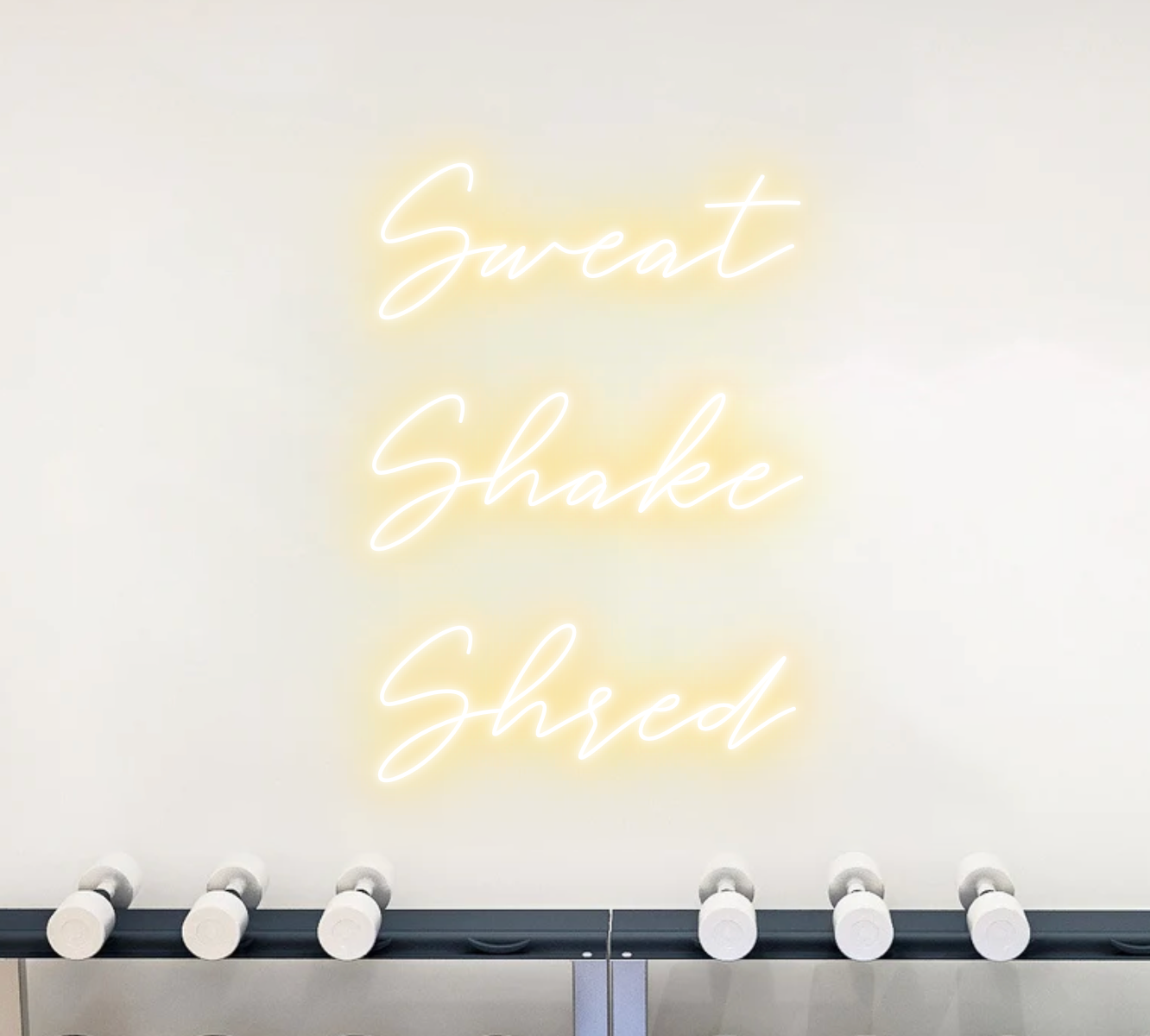 Sweat Shake Shred Neon Sign | 120cm LED Gym Light