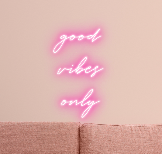 Good Vibes Only Neon Sign | 72cm LED Light Wall Decor