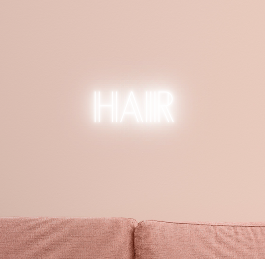 Hair Neon Sign | 80cm LED Salon Wall Light