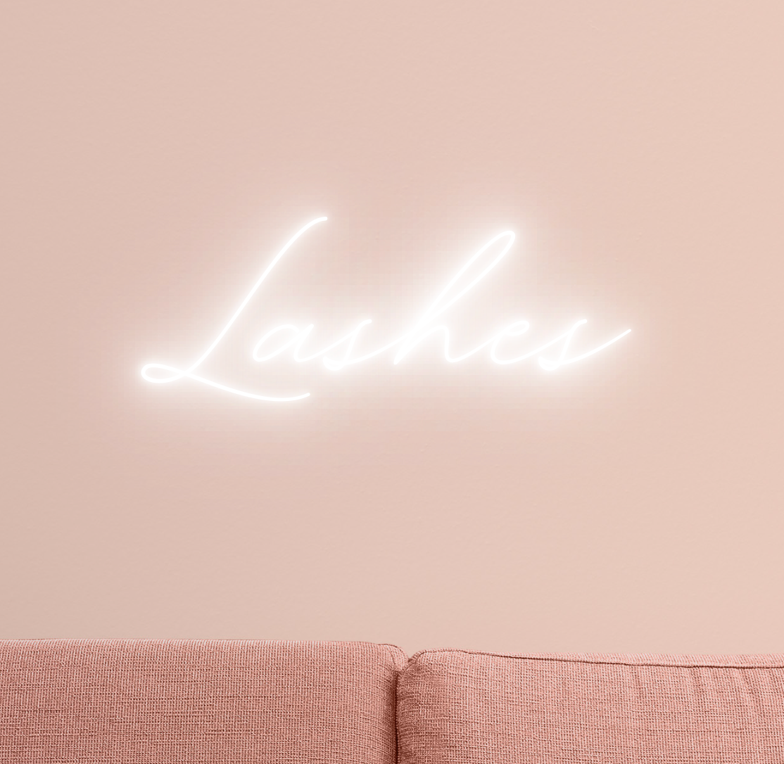 Lashes Neon Sign | 60cm LED Beauty Wall Light