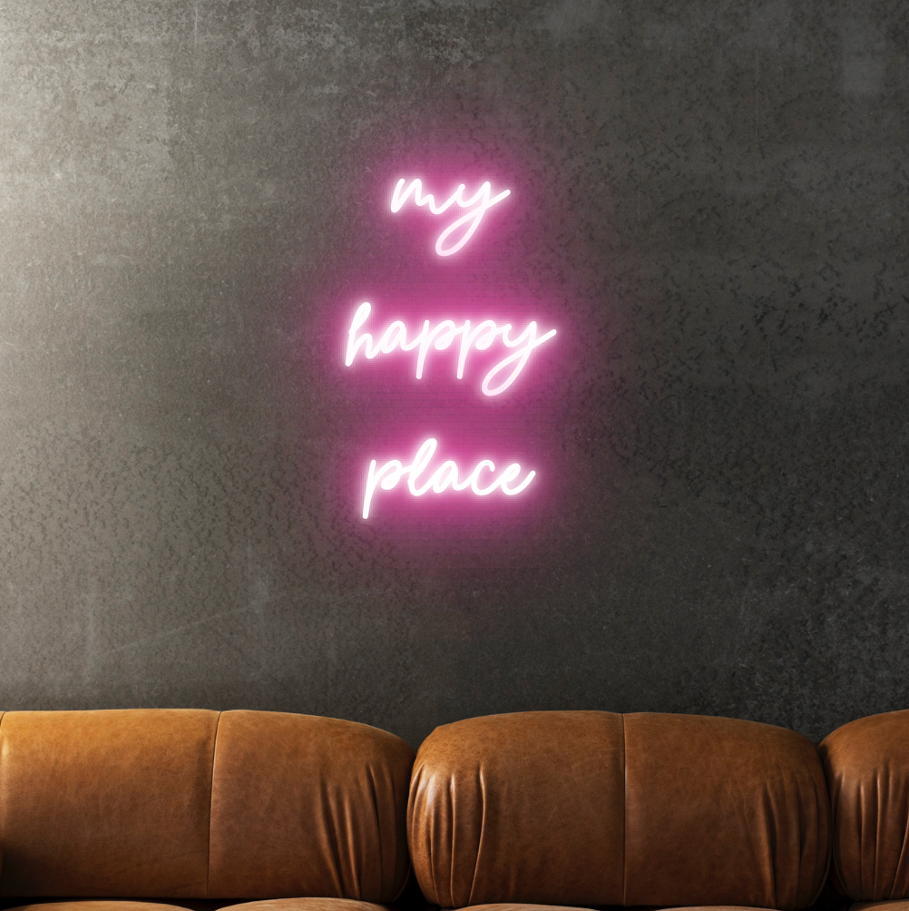 My Happy Place Neon Sign | Handmade LED Neon Light