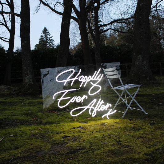 Happily Ever After Neon Sign | Wedding LED Light Decoration