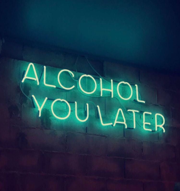Alcohol You Later Neon Sign | LED Bar Wall Light