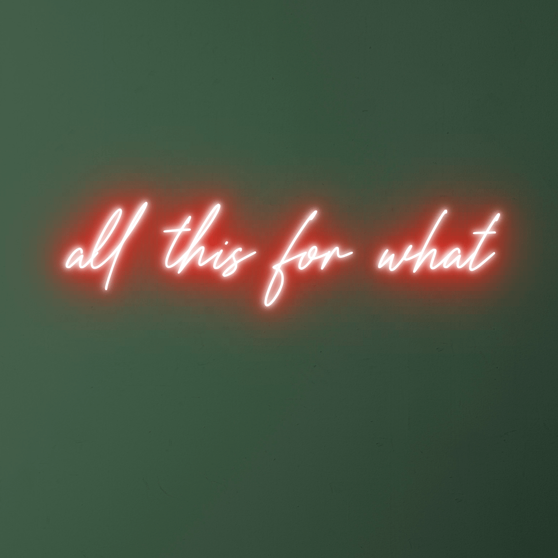 All This For What Neon Sign | 80cm LED Wall Light