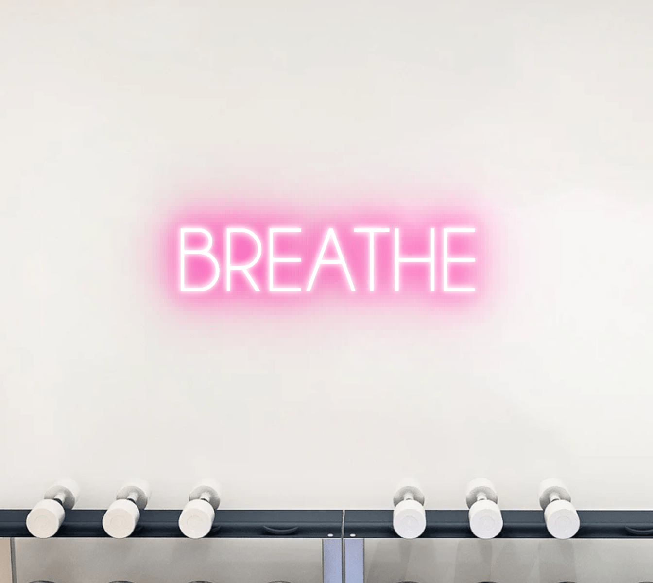 Breathe Neon Sign | 100cm Handmade LED Light