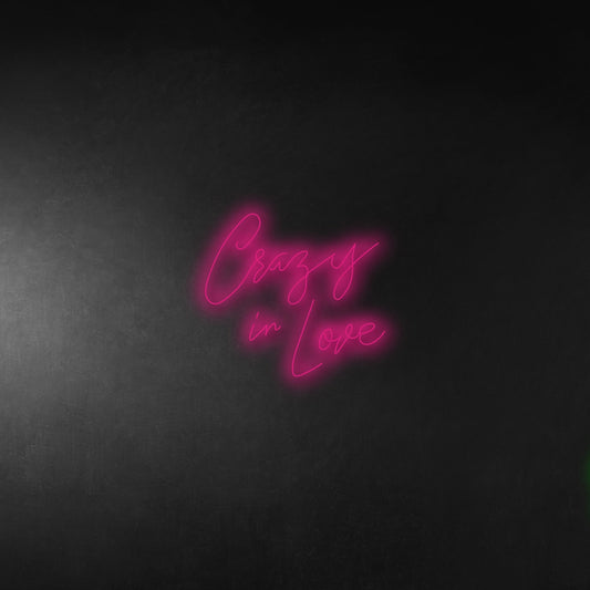 Crazy In Love Neon Sign 60cm | LED Romantic Light