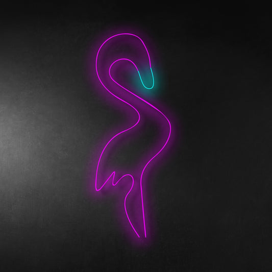 Flamingo Neon Sign 30cm | Pink LED Light Decor