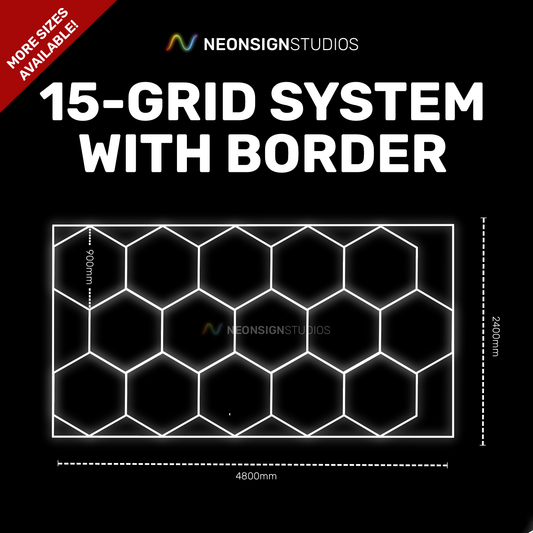 15 Hexagon Aluminium Lighting System with border