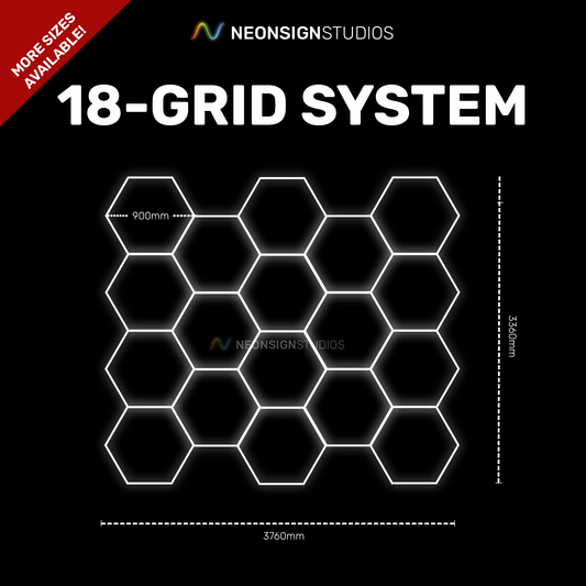 Hexagon Lighting | 18 Grid System
