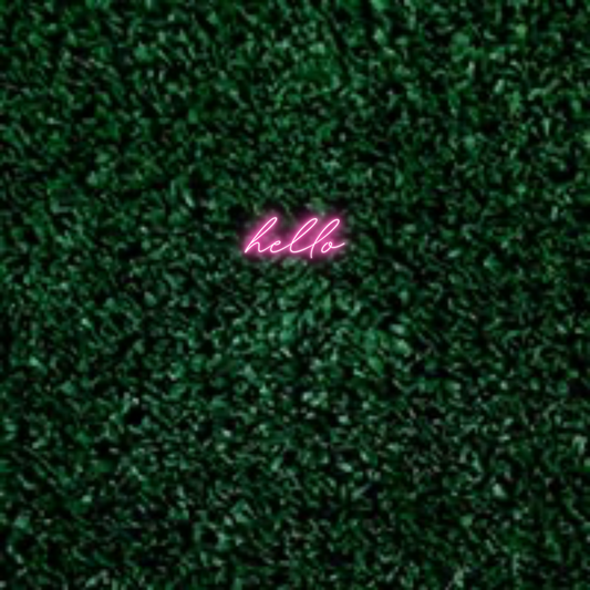 Create Your Own Neon Sign hello