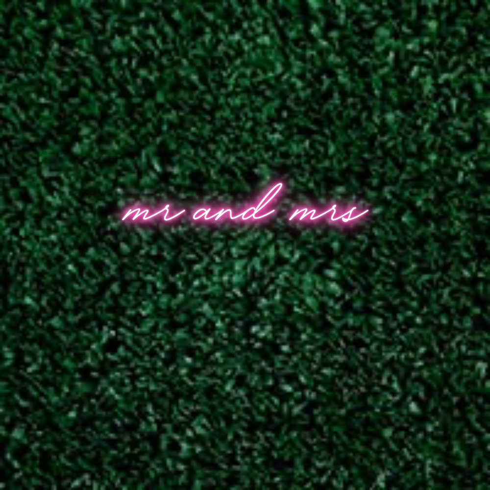 Create Your Own Neon Sign mr and mrs