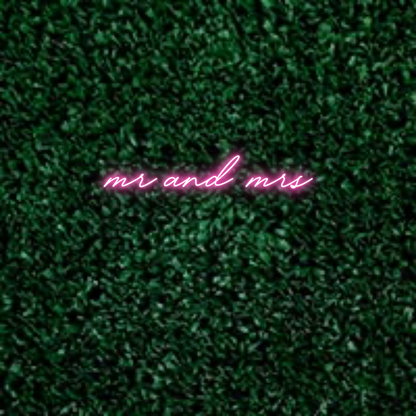 Create Your Own Neon Sign mr and mrs