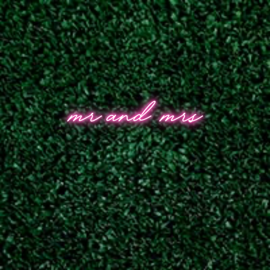 Create Your Own Neon Sign mr and mrs