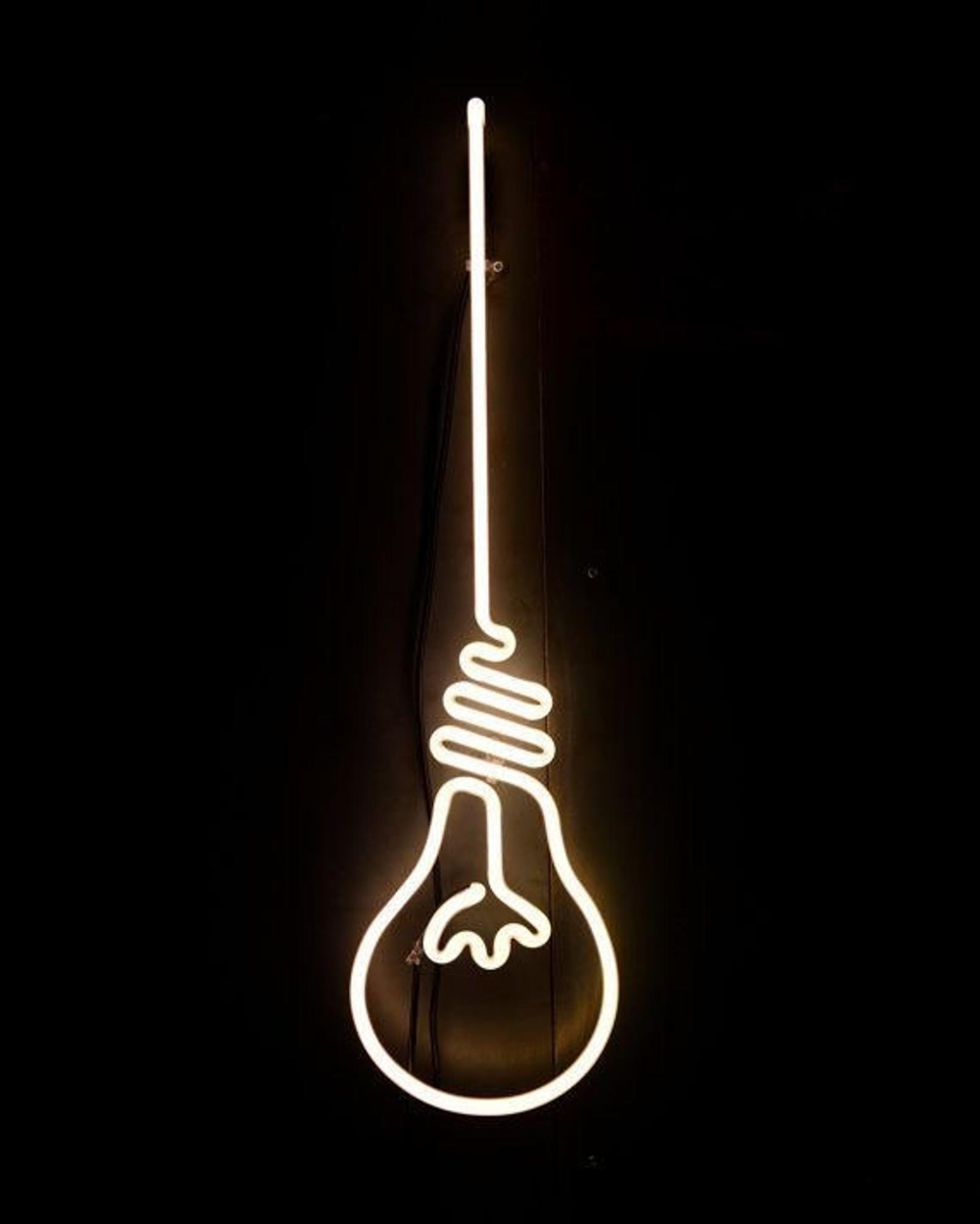 Hanging Lightbulb Neon Sign 